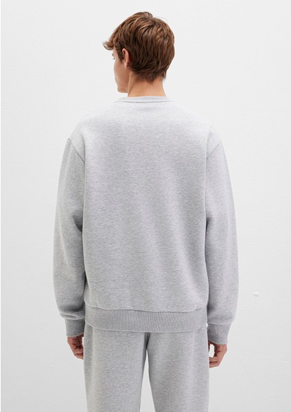 Mavi Logo Baskılı Gri Sweatshirt 0611716-80018