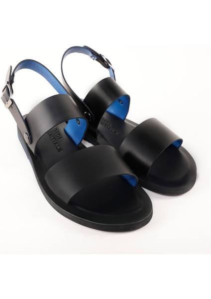 Renkli Astarlı Deri Sandalet