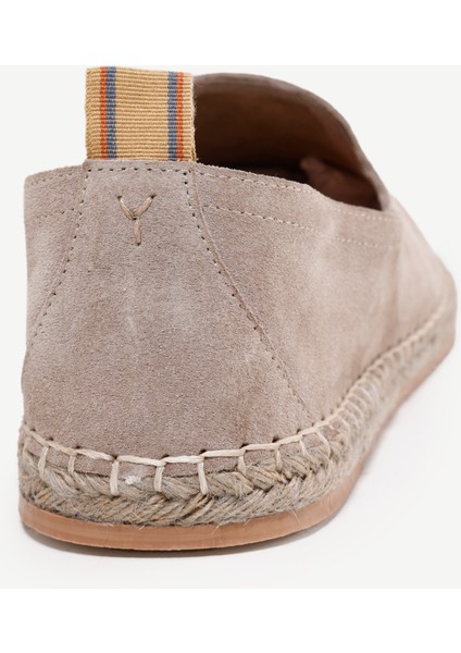 Renk Detaylı Deri Espadril