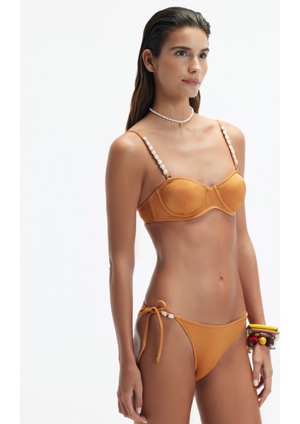 Boncuk Detaylı Bikini Üstü