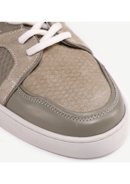 Deri-Süet Detaylı Sneaker