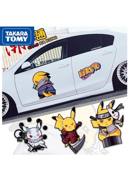 Taraka Tomy Pokemon Pikachu Araba Sticker Araba Plakası Karikatür Sevimli Araba Kapı Çizik Engelleme Vücut Etiket Yaratıcı Etiket (Yurt Dışından) modelleri
