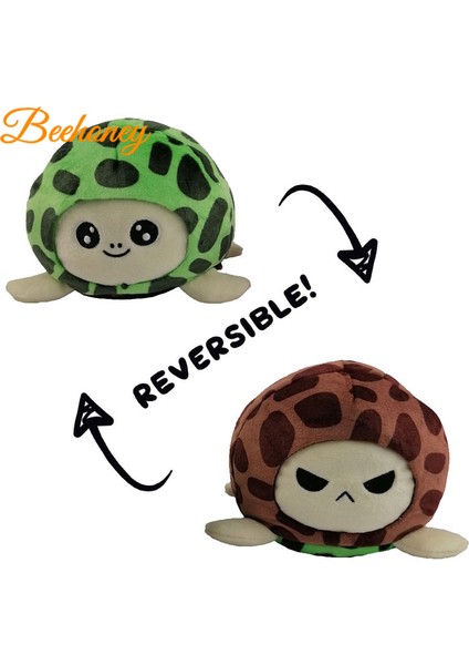 Inç Geri Dönüşümlü Karikatür Hayvan Peluş Çift Taraflı Çevirme Yumuşak Dolması Kaplumbağa Aslan Peluş Bebek Hediyeler Için Ev Dekor (Yurt Dışından)
