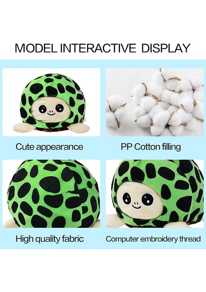 Inç Geri Dönüşümlü Karikatür Hayvan Peluş Çift Taraflı Çevirme Yumuşak Dolması Kaplumbağa Aslan Peluş Bebek Hediyeler Için Ev Dekor (Yurt Dışından) fiyatları