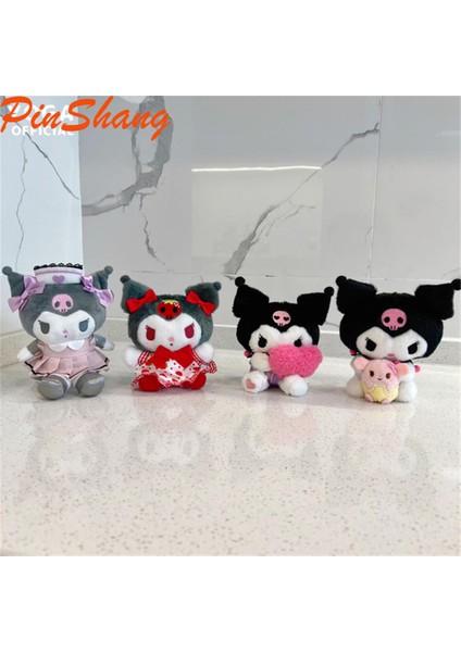 Pinshang Karikatür Peluş Bebek Kolye Sevimli Kuromi Anime Plushie Yumuşak Dolması Peluş Oyuncaklar (Yurt Dışından)
