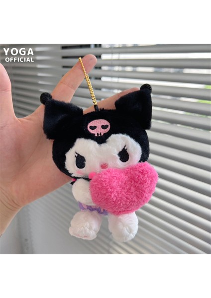 Pinshang Karikatür Peluş Bebek Kolye Sevimli Kuromi Anime Plushie Yumuşak Dolması Peluş Oyuncaklar (Yurt Dışından) modelleri