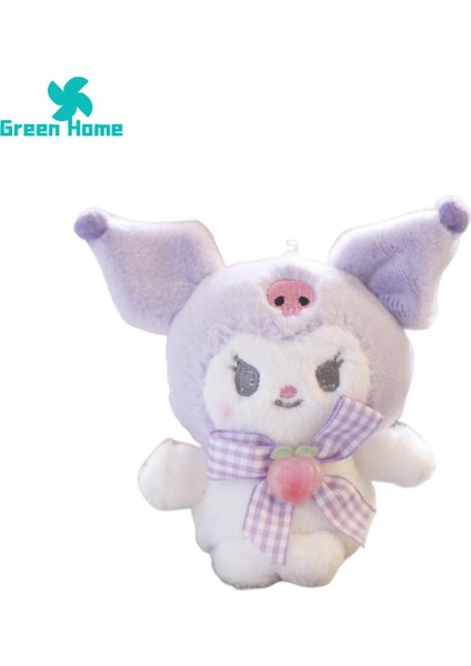 Yeşil Ev Kuromi Kolye Karikatür Mini Kuromi Cinnamoroll Melodi Bebek Kolye Çanta Aksesuarları (Yurt Dışından)