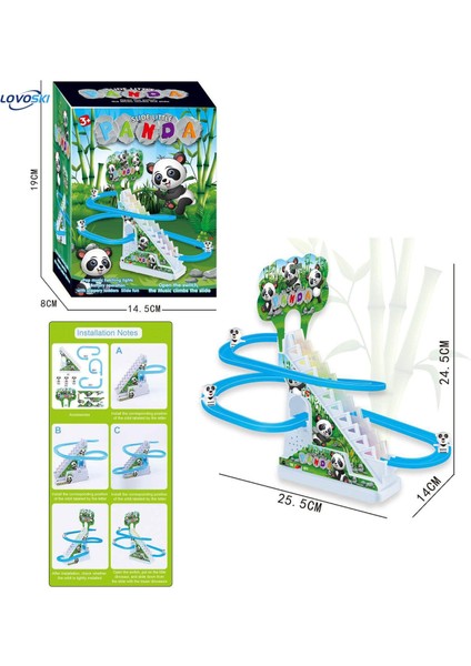 Parti Erkekleri Için 12 Mini Tırmanma Kaydırmalı Panda Tırmanma Merdiveni Oyuncakları (Yurt Dışından) fırsatları