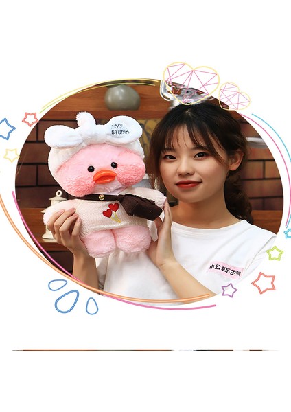 Karikatür Lalafanfan Cafe Sarı Ördek Peluş 30 cm Hayvan Yastık Çocuklar Için Hediye (Yurt Dışından) indirimleri