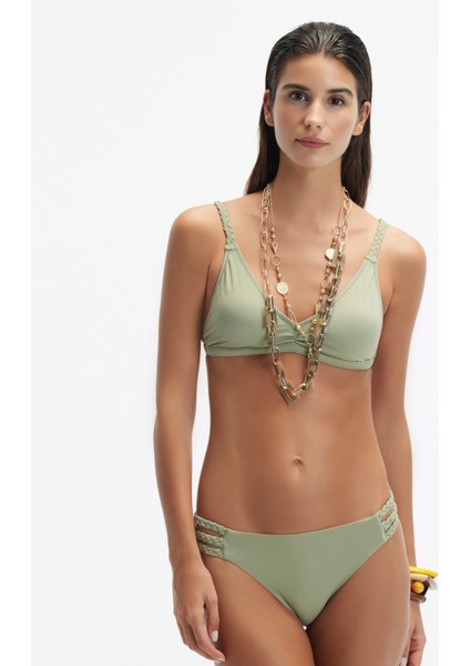 Büzgü Detaylı Bikini Üstü