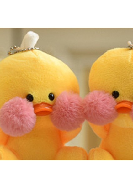 Peluş Anahtar Kolye Cilt-Afinite Akıllı Telefon Sırt Çantası Lalafanfan Küçük Sarı Ördek Kolye (Yurt Dışından)