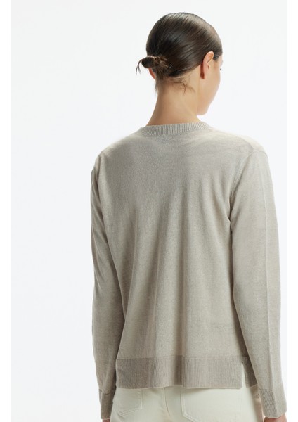 V Yaka Önü Açık Hırka