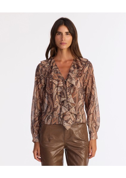 Regular V Yaka Uzun Kol Bluz