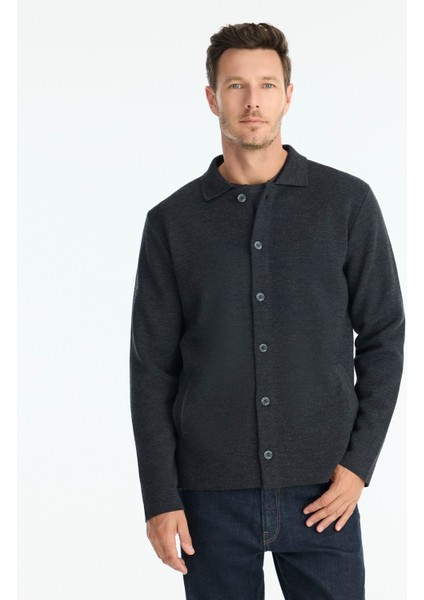 Regular Ceket Yaka Uzun Kol Hırka