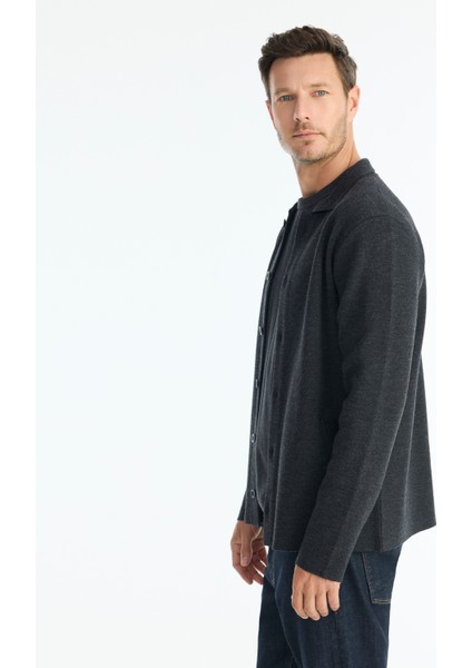 Regular Ceket Yaka Uzun Kol Hırka