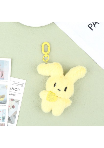 Karikatür Tavşan Peluş Anahtarlık Sevimli Tavşan Bebek Kolye Anahtarlık Sırt Çantası Charms Araba Dekorasyon Çanta Aksesuarları (Yurt Dışından)