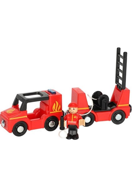 Ahşap Parça Aksesuarları Itfaiye Kamyonu Manyetik Tren Araba Ambulans Polis Arabası Ahşap Tren Rayı Demiryolu Için Uygun (Yurt Dışından) fiyatları