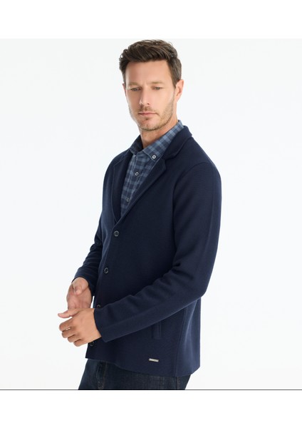 Regular Ceket Yaka Uzun Kol Hırka