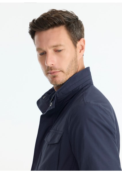 Regular Dik Yaka Uzun Kol Yağmurluk