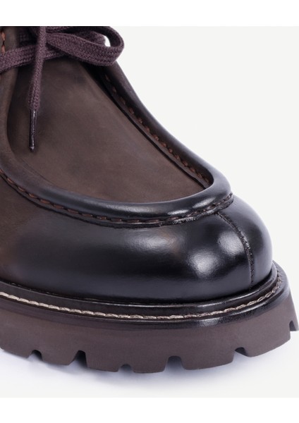 Kalın Tabanlı Deri Düz Ayakkabı