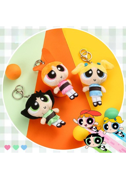 12 cm Powerpuff Girls Peluş Oyuncaklar Sevimli Dolması Karikatür Anime Karakter Peluş Bebek Doğum Günü Hediyeleri Için (Yurt Dışından)