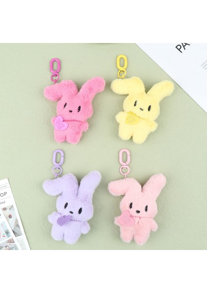 Karikatür Tavşan Peluş Anahtarlık Sevimli Tavşan Bebek Kolye Anahtarlık Sırt Çantası Charms Araba Dekorasyon Çanta Aksesuarları (Yurt Dışından) modelleri