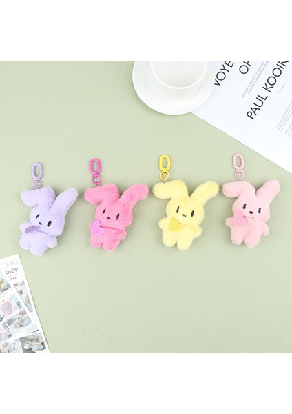Karikatür Tavşan Peluş Anahtarlık Sevimli Tavşan Bebek Kolye Anahtarlık Sırt Çantası Charms Araba Dekorasyon Çanta Aksesuarları (Yurt Dışından) fırsatları