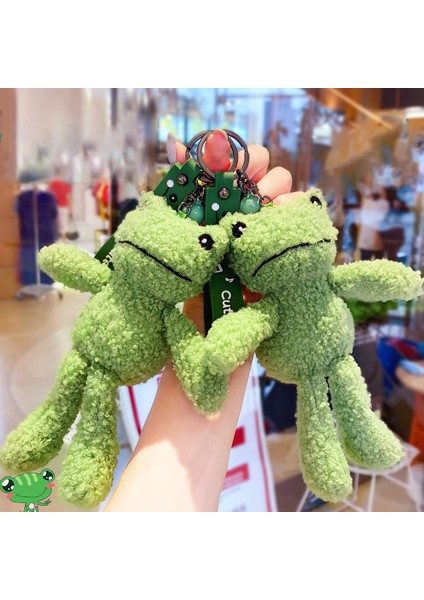 Gc 19CM Karikatür Kurbağa Peluş Bebek Yumuşak Doldurulmuş Hayvan Peluş Anahtarlık Kolye Peluş Çanta Çocuklar Için Hediyeler Anahtarlık Dekorasyon (Yurt Dışından) fiyatları