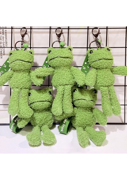 Gc 19CM Karikatür Kurbağa Peluş Bebek Yumuşak Doldurulmuş Hayvan Peluş Anahtarlık Kolye Peluş Çanta Çocuklar Için Hediyeler Anahtarlık Dekorasyon (Yurt Dışından) fırsatları