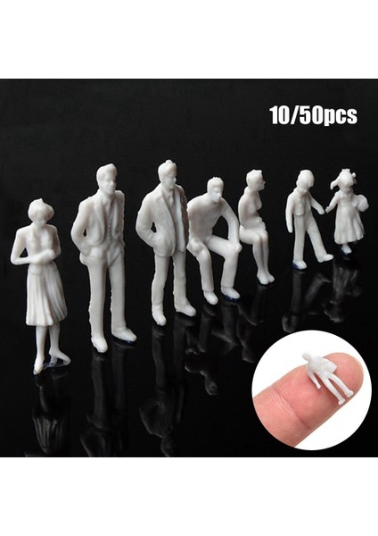 10/50/100 Adet 1:50/75/100/150/200 Ölçekli Model Beyaz Minyatür Figürler Mimari Modeller Insan Ölçekli Model Abs Plastik Halklar (Yurt Dışından) modelleri
