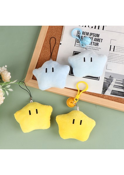 Kawaii Karikatür Peluş Yıldız Bebek Anahtarlık Kızlar Için Sevimli Yıldız Çan Anahtarlık Çanta Kolye Sırt Çantası Dekorasyon Aksesuarları (Yurt Dışından) modelleri