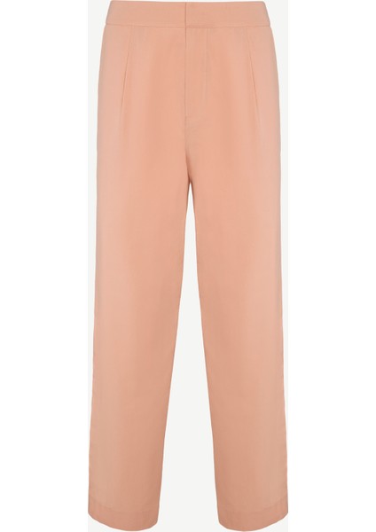 Düz Kesim Cepli Kırma Detaylı Pantolon