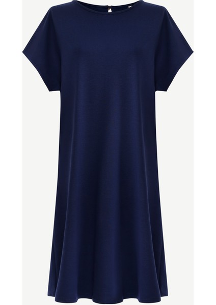 Arka Detaylı Kısa Kollu Kısa Elbise