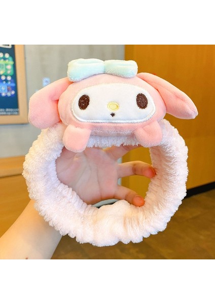 Moda Kawaii Cinnamoroll My Melody Kuromi Peluş Yay Kafa Bandı Sanrio Anime Sevimli Makyaj Yıkama Saç Halkası Saç Aksesuarları Hediyeler (Yurt Dışından) indirimleri