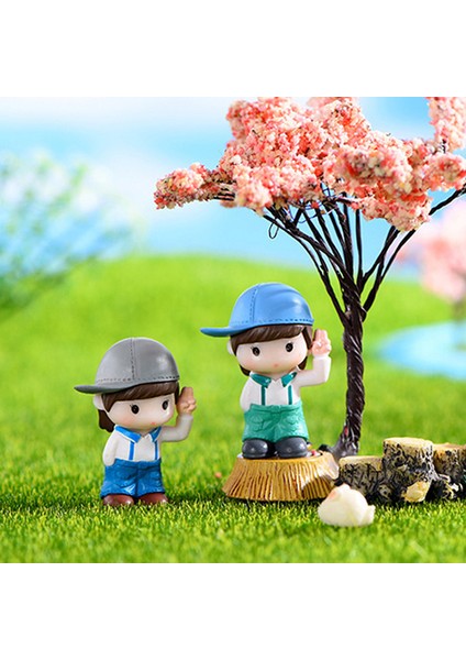 Dıy Mini Şapka Çiftler Bebek Peri Bahçe Minyatürleri Dekor Dollhouse Aksiyon Figürleri Heykelcik Mikro Manzara (Yurt Dışından) modelleri