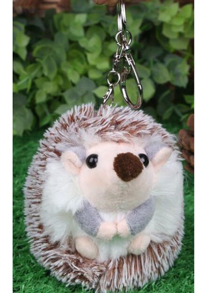 Sevimli Peluş Ponpon Kirpi Hayvan Çanta Anahtarlığı 10 cm Cep Telefon Ahizesi Anahtarlık (Yurt Dışından) fiyatları