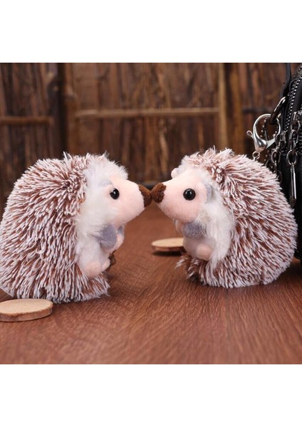 Sevimli Peluş Ponpon Kirpi Hayvan Çanta Anahtarlığı 10 cm Cep Telefon Ahizesi Anahtarlık (Yurt Dışından) indirimleri