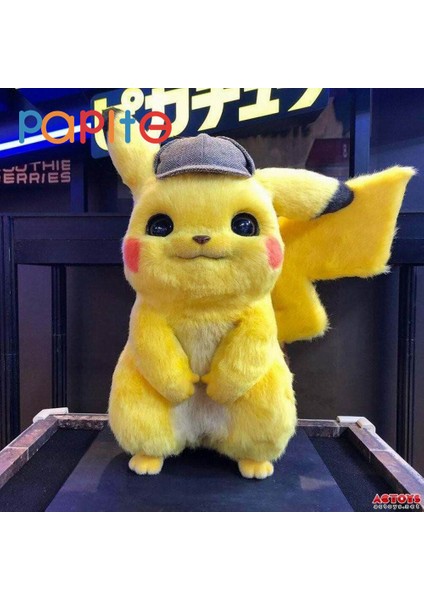 Papıte 8“ Pokemon Peluş Dedektif Pikachu Yumuşak Dolması Pikachu Bebekler Doğum Günü Peluş Oyuncaklar Hediye (Yurt Dışından)