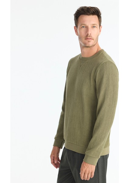 Regular Bisiklet Yaka Uzun Kol Sweatshirt