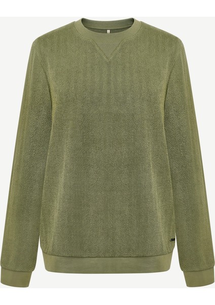 Regular Bisiklet Yaka Uzun Kol Sweatshirt