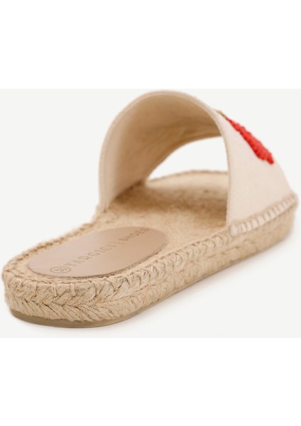 Boncuk Işlemeli Espadril Terlik