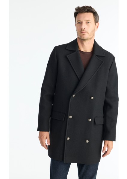 Regular Kırlangıç Yaka Uzun Kol Palto