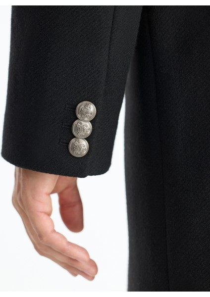 Regular Kırlangıç Yaka Uzun Kol Palto