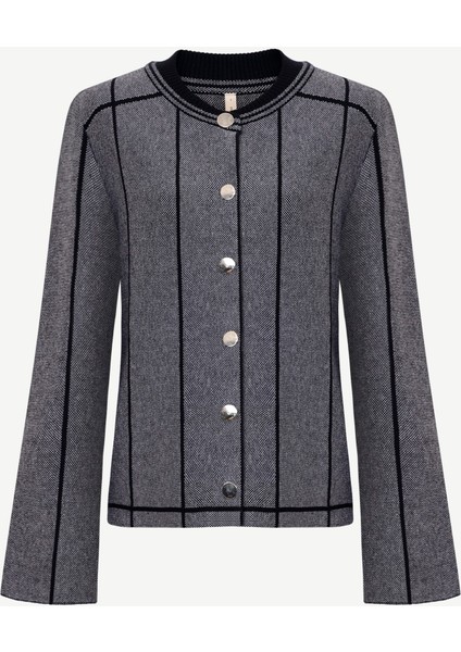 Regular Bisiklet Yaka Uzun Kol Hırka