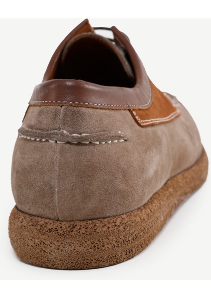 Retro Görünümlü Deri Bağlı Ayakkabı
