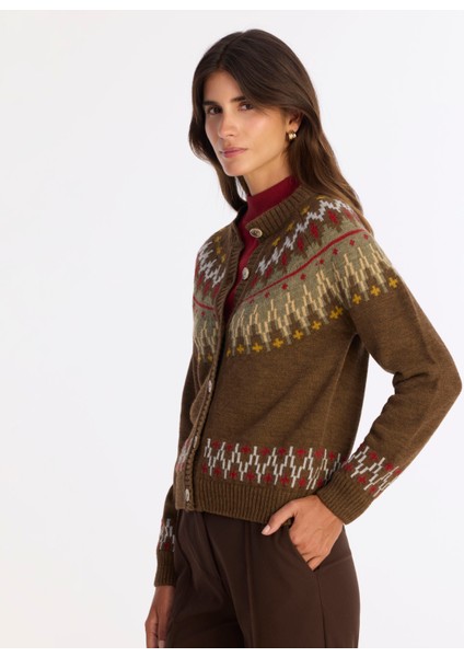 Bisiklet Yaka Uzun Kollu Hırka