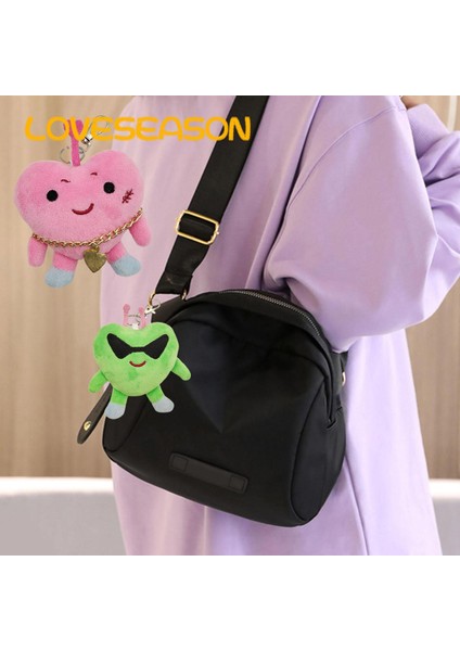 Loveseason Kalp Peluş Kolye Kaçak Çocuklar Çift Peluş Anahtarlık Sırt Çantası Aksesuarları (Yurt Dışından)