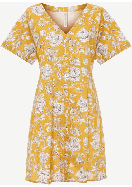 Pensli Kısa Kollu Mini Elbise