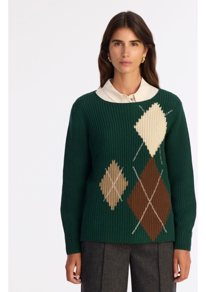 Regular Kayık Yaka Uzun Kol Kazak