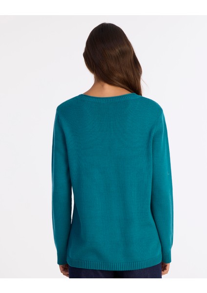 Regular Bisiklet Yaka Uzun Kol Kazak